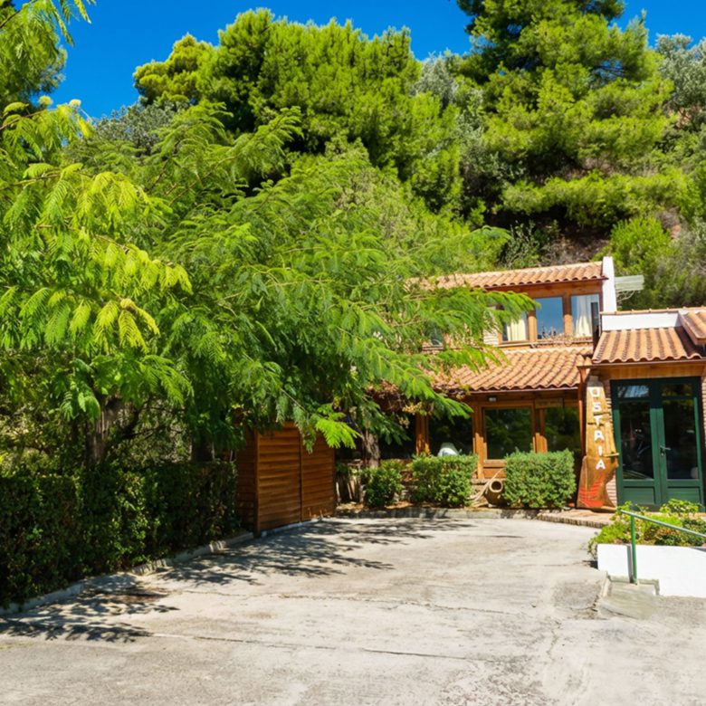 Landscaped garden area at hotel property in Limi, Evia