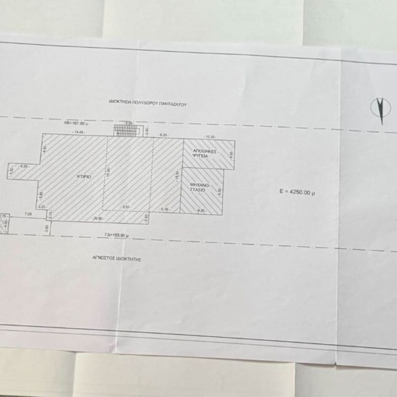 Architectural floor plan drawing sheet for the property, Pallini, Athens, Greece