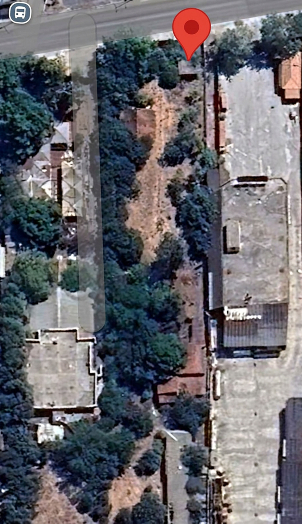 Pallini Mixed-Use Estate – Satellite Map With Location Pin Satellite map view with location pin indicating the property site, Pallini, Athens, Greece